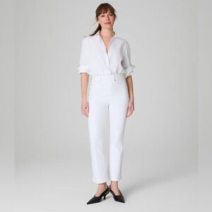 SPANX White Kick Flare Jeans with Built-In Shaping & Tummy Control Size 3X